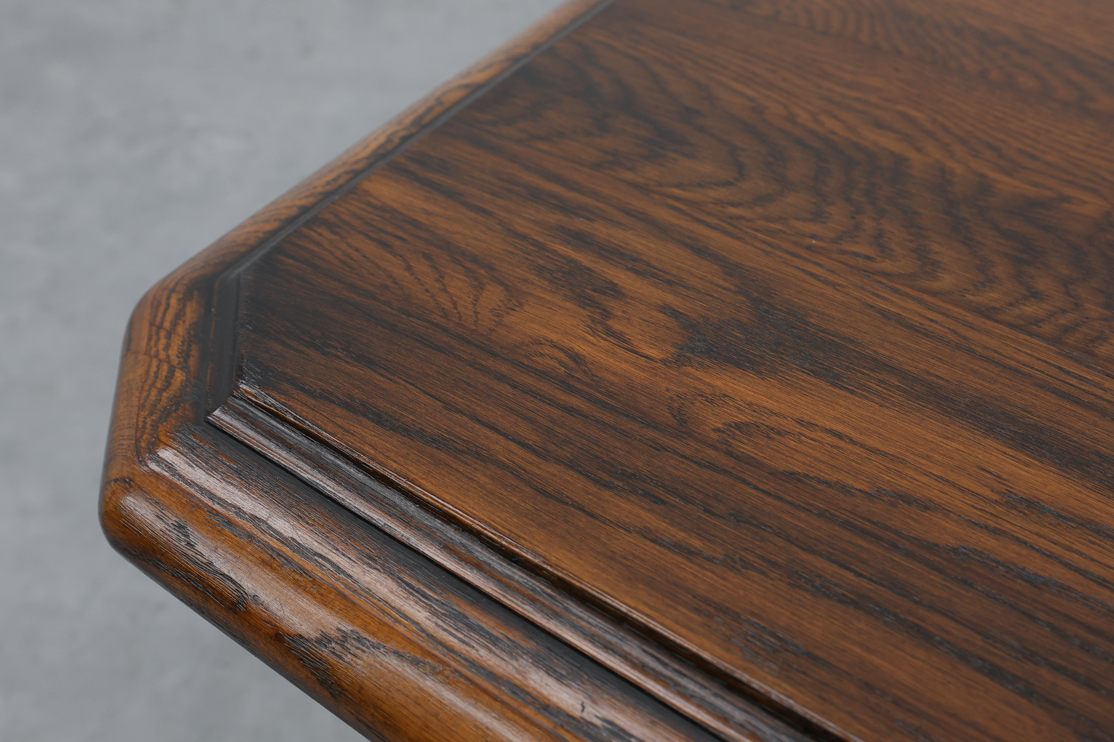 French Refectory Style Oak Dining Table with Turned Double Pedestal Base, 20th Centurythumbnail